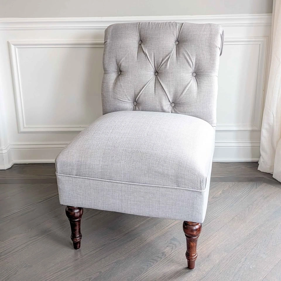 Threshold Tufted Back Slipper Chair, Gray - photo 2
