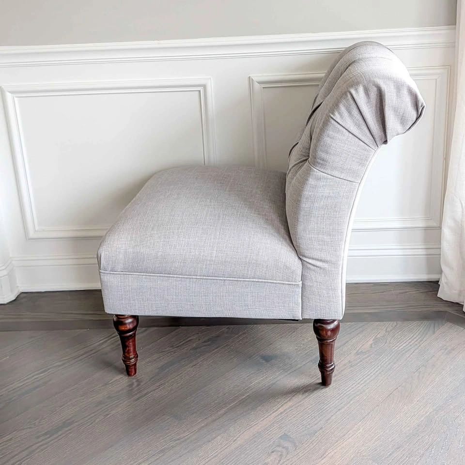 Threshold Tufted Back Slipper Chair, Gray - photo 3