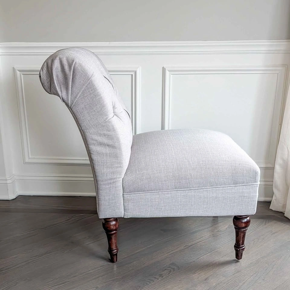 Threshold Tufted Back Slipper Chair, Gray - photo 5