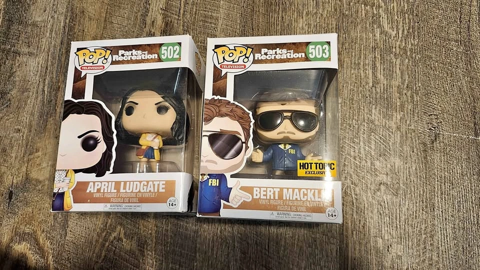 Funko Pops - Bert Macklin & April Ludgate