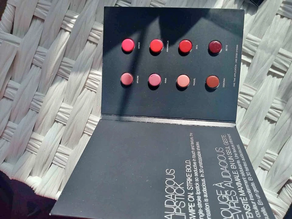 NARS Audacious Lipstick Sample Card 8 Shades