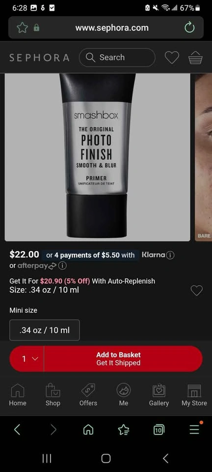 Smashbox Photo Finish Smooth & Blur Primer Travel Size - photo 2