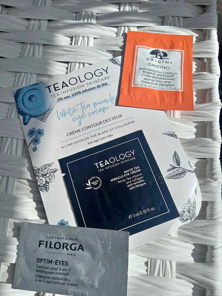 Skincare Eye Cream Samples - Teaology, Origins, Filorga