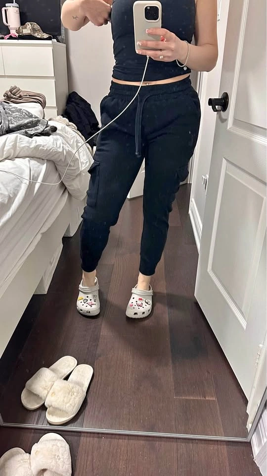 Black Cargo Sweats