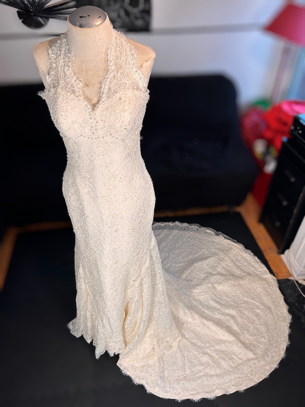 La Sposa Pronovias Mariona Mermaid Halter Wedding Dress - photo 2