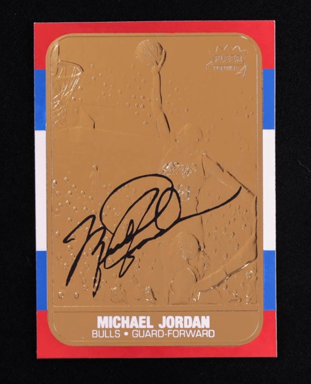 1997 Michael Jordan Fleer 23 kt card