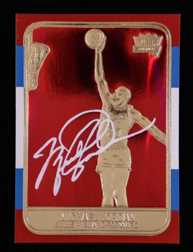1998 Michael Jordan Fleer gold card