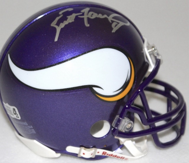 Brett Favre Signed Vikings Mini Helmet