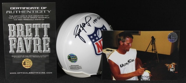 Brett Favre Signed Mini NFL Helmet - photo 2