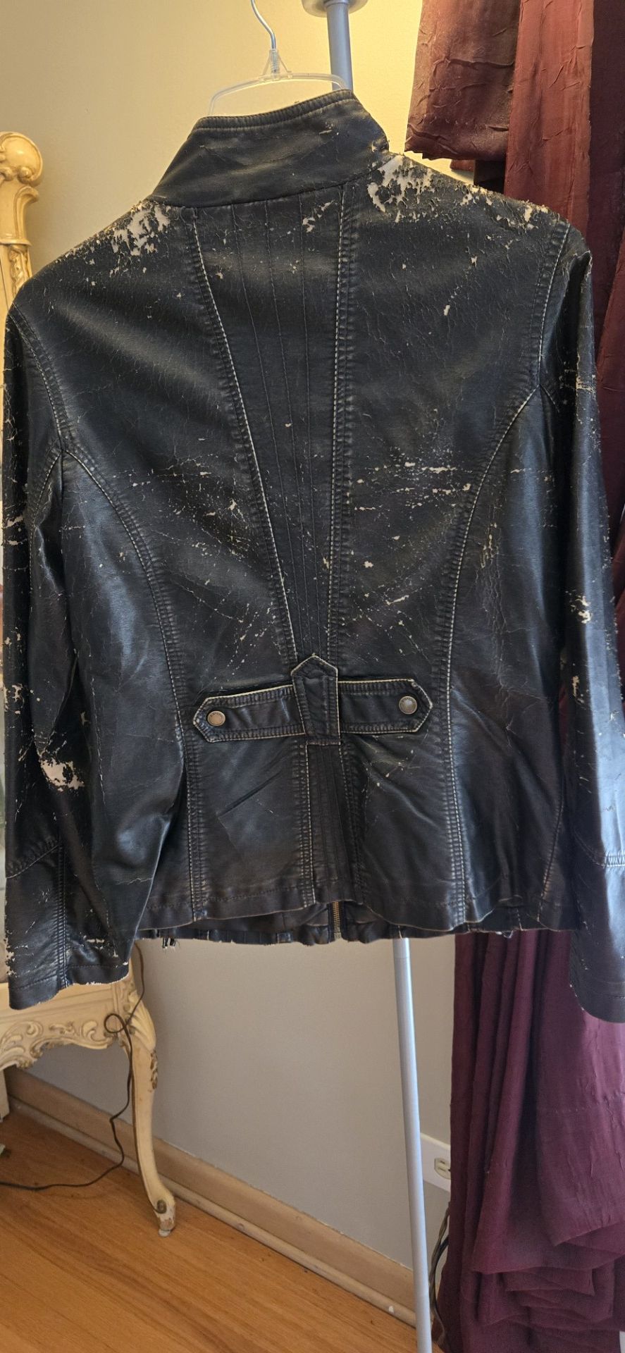 Women's Faux Leather Jacket, Size M - photo 2