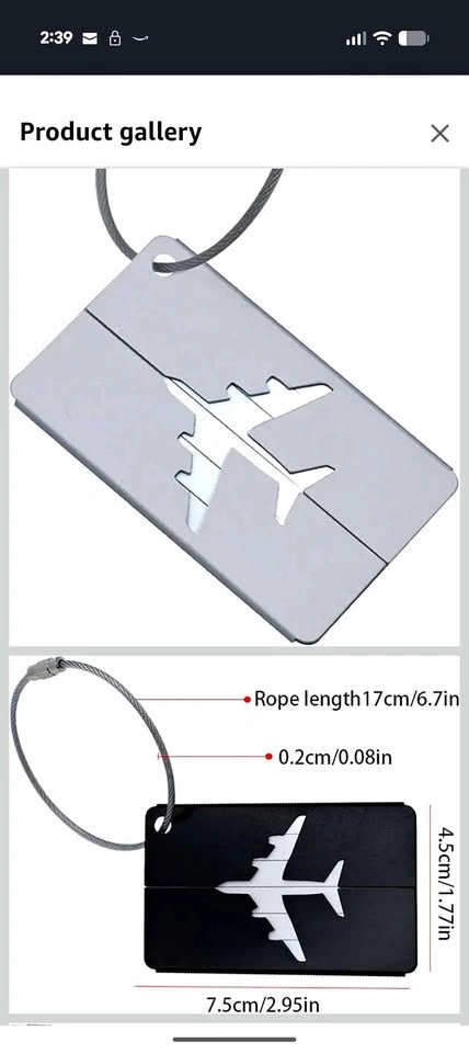 Metal Baggage ID Tags - Durable & Rugged (10 Pack)