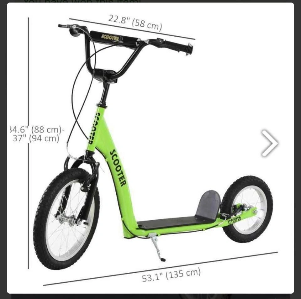Aosom Youth Scooter for Kids 5+, Adjustable Handlebar, Dual Brak - photo 4