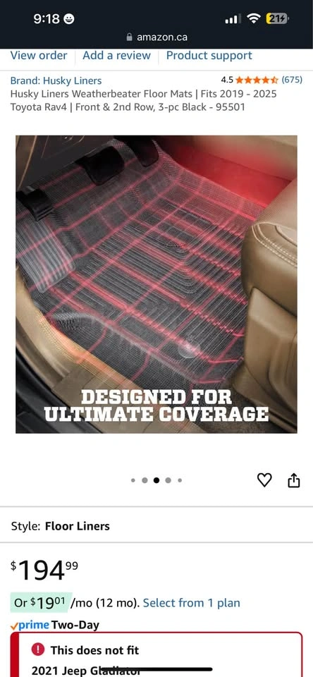 Husky Liners Weatherbeater Floor Mats for Toyota Rav4 (2019-2025 - photo 4