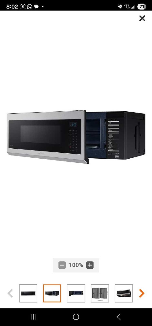 Samsung Low Profile Microwave Hood Range - photo 2
