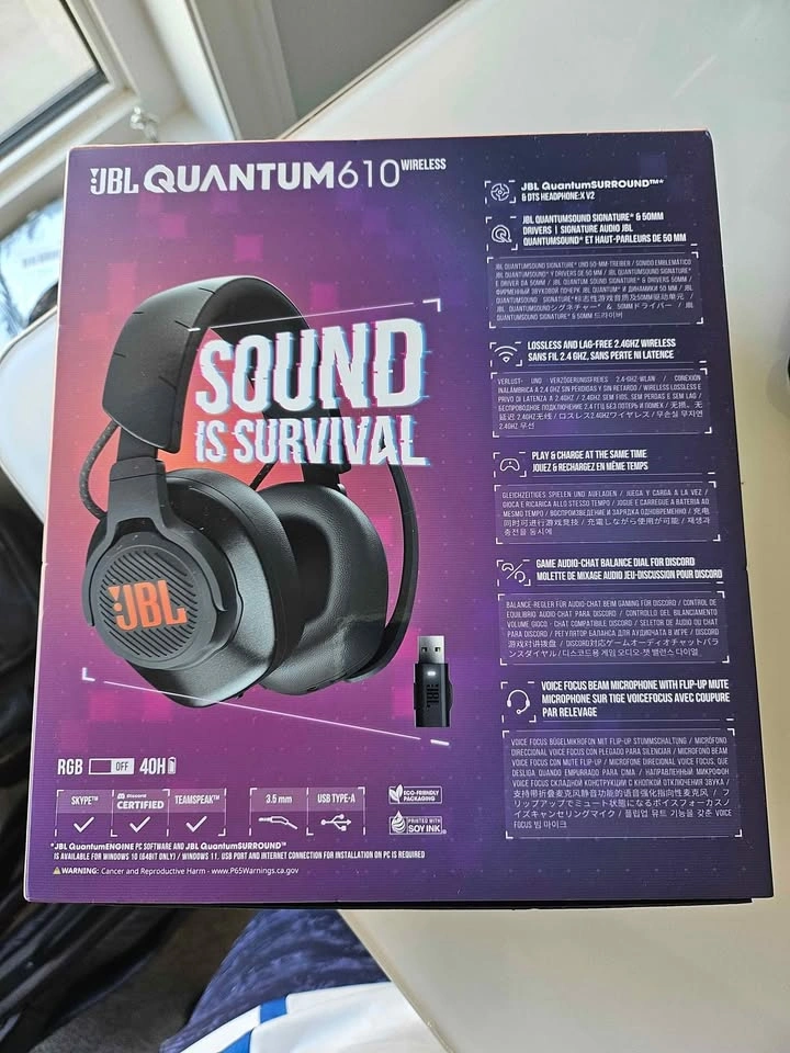 🌱 Brand New JBL Quantum 610 Wireless Gaming Headset - photo 2