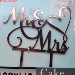 Mr & Mrs Cake Topper Bride & Groom Wedding/Engagement Rose Gold