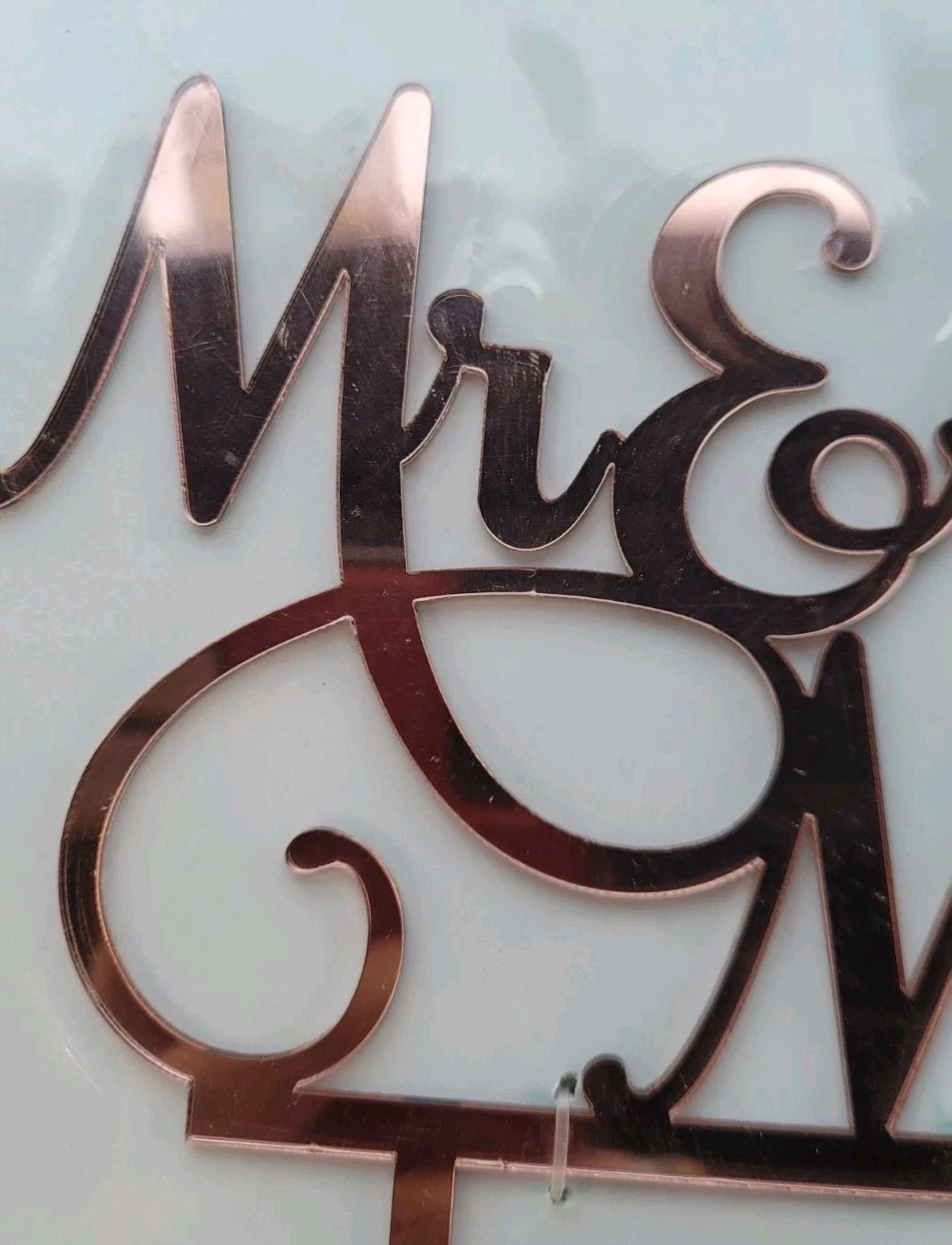 Mr & Mrs Cake Topper Bride & Groom Wedding/Engagement Rose Gold - photo 3