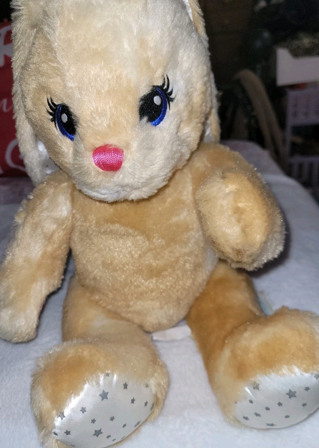 Build a Bear Bunny Jointed Plush 17" Rabbit Posable Easter Stars