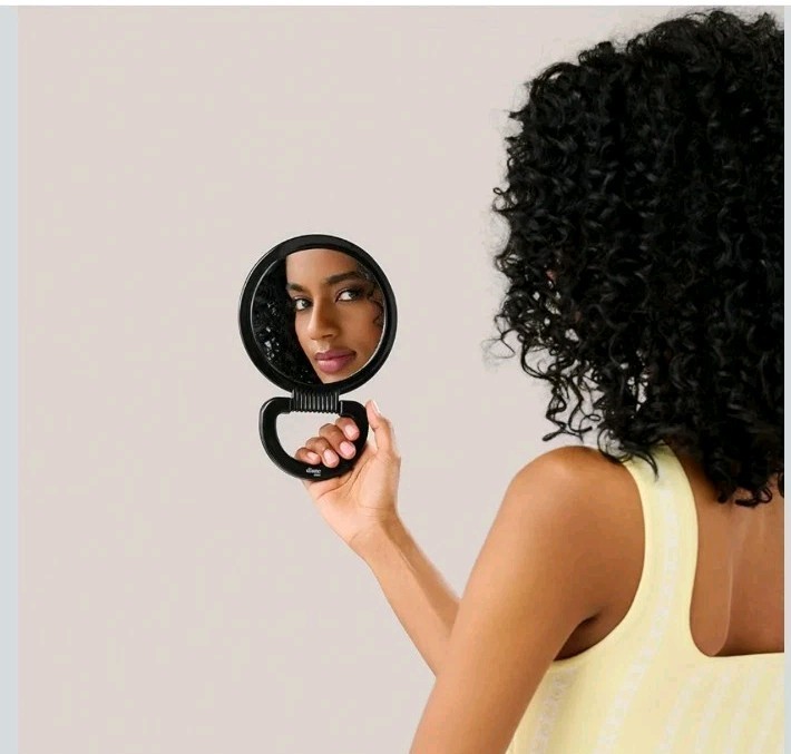 10X Magnifying Handheld Mirror Double Sided Foldable Travel Make - photo 2