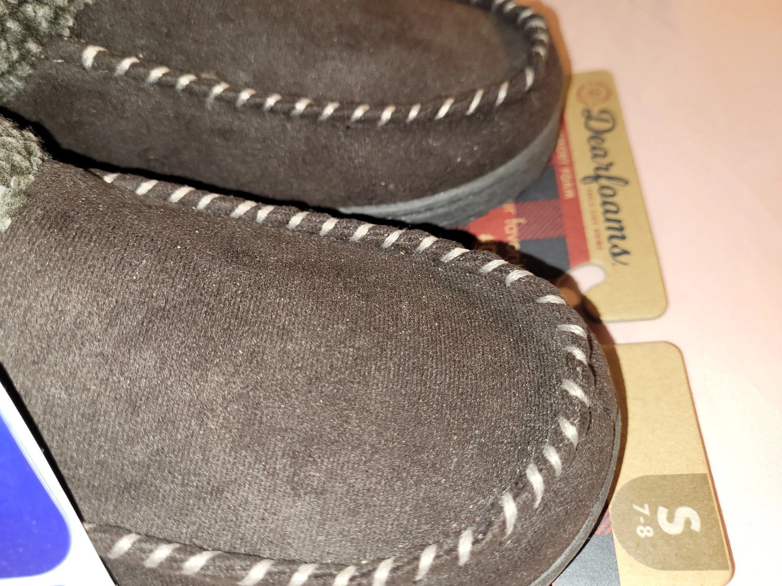 NEW Dearfoams Mens' True Comfort Memory Foam Slipper Brown Small - photo 3