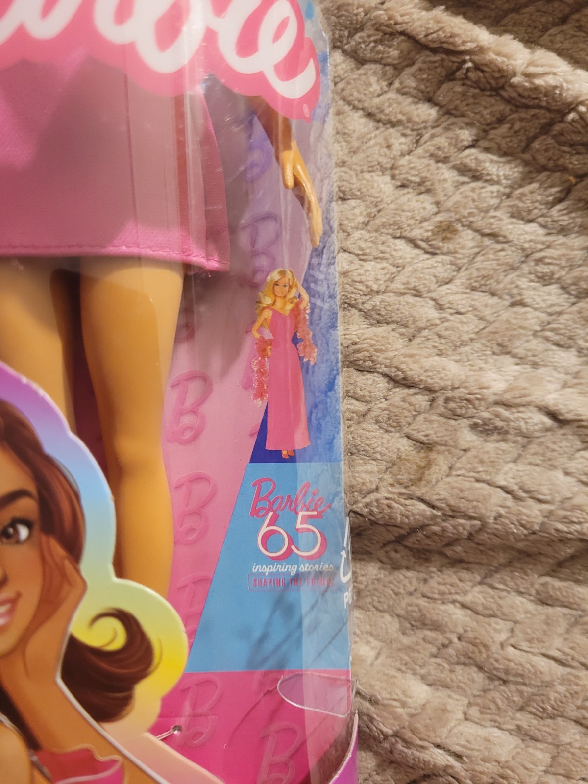 Barbie Fashionistas Doll Curly Brown Hair Pink Dress Original Bo - photo 4