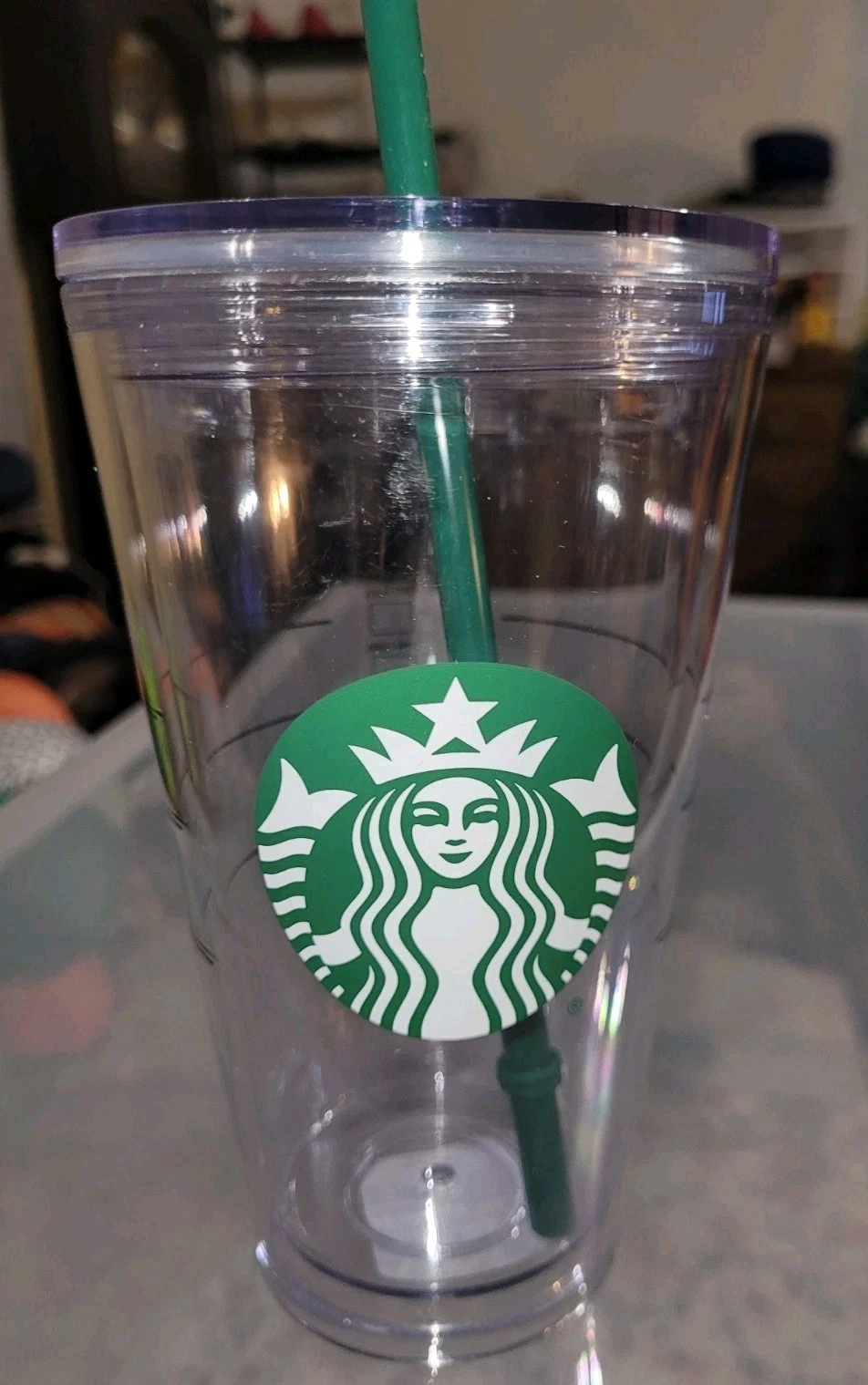 Starbucks 16 oz Cold Cup Tumbler Clear with Mermaid Logo New! - photo 2