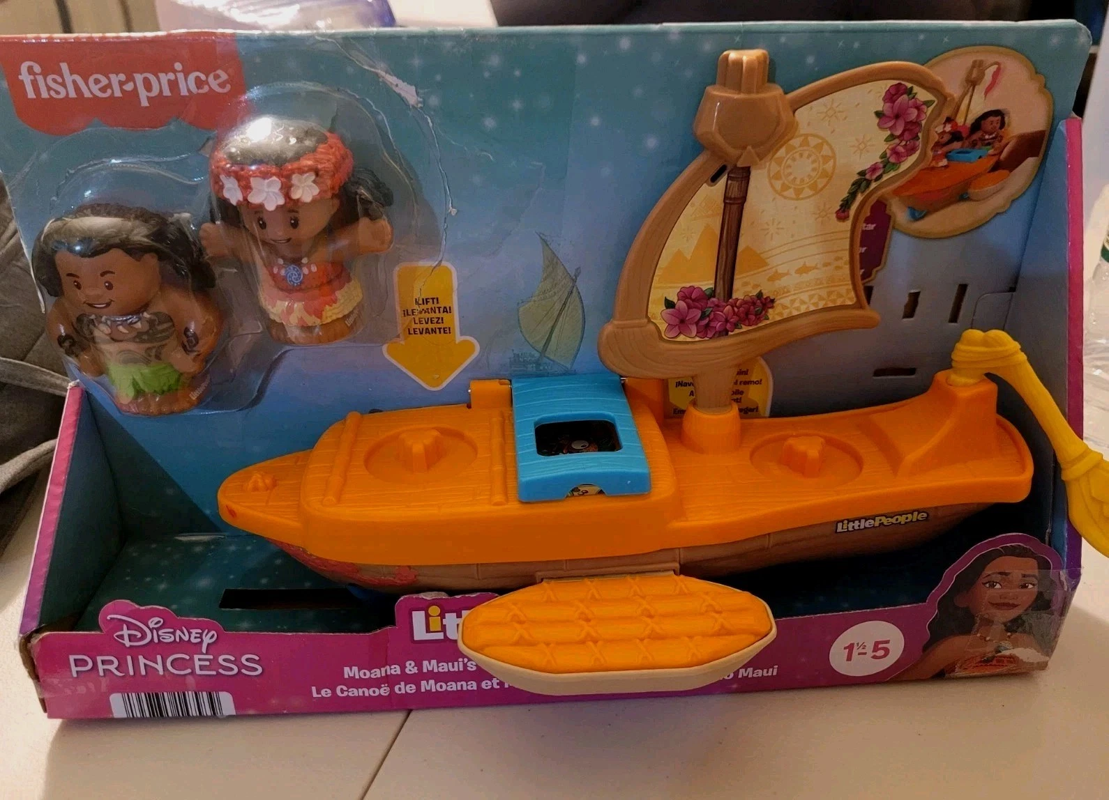 Little People Disney Princess Moana & Maui's Canoe Toddler Toy N