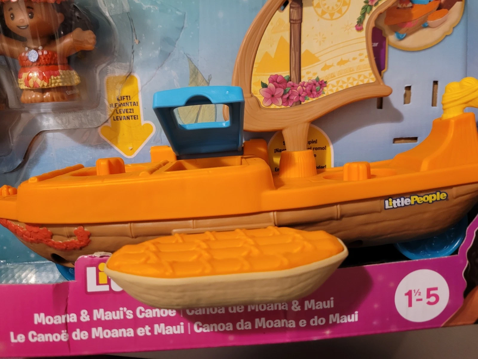 Little People Disney Princess Moana & Maui's Canoe Toddler Toy N - photo 3