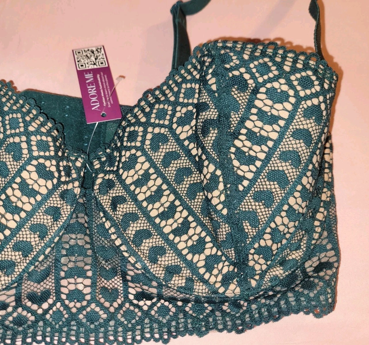 Adore Me Bra Nymphadora Sz 32DD Balconette Underwire Forest Gree - photo 2