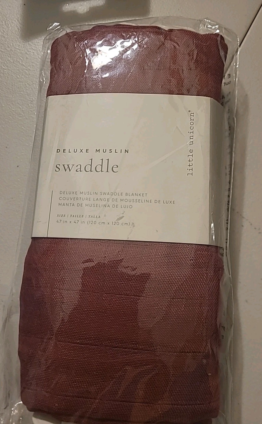 Little Unicorn Fern Cotton Muslin Swaddle Blanket 47"x47" - Dust
