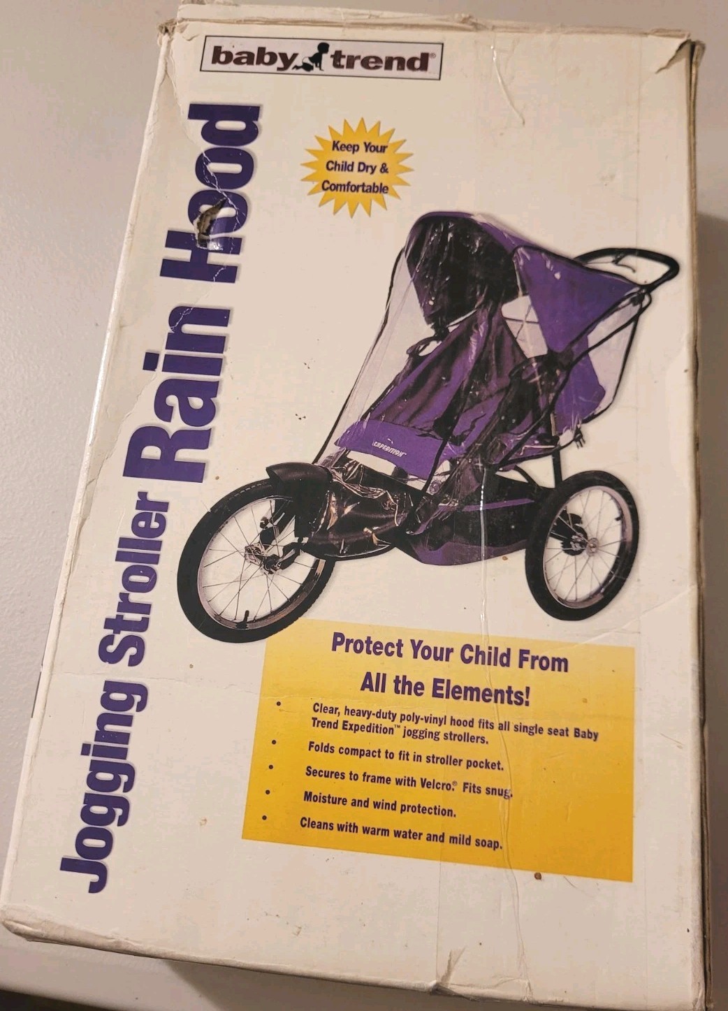 Baby Trend Jogging Stroller Rain Cover Clear Model 3001