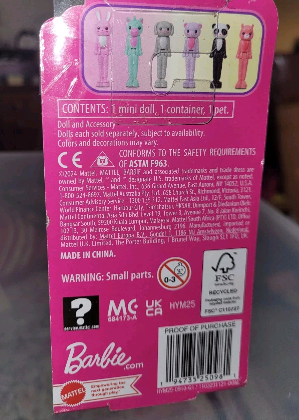 New In Package Barbie Mini BarbieLand Cutie Reveal Doll! - photo 4