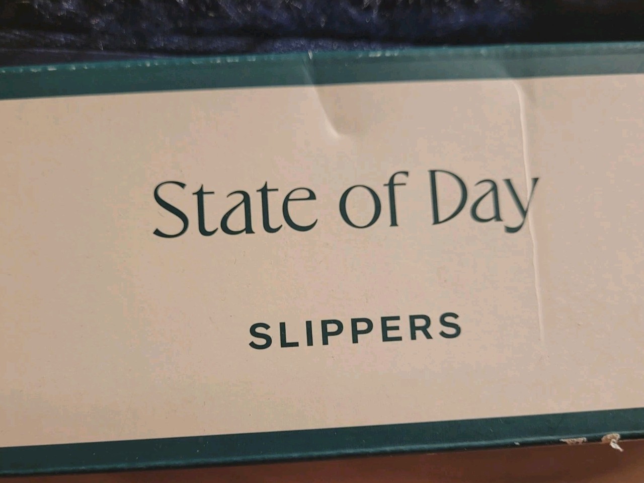 State Of Day Women's Faux Fur Slippers - Navy Blue XL (11-12) - photo 5