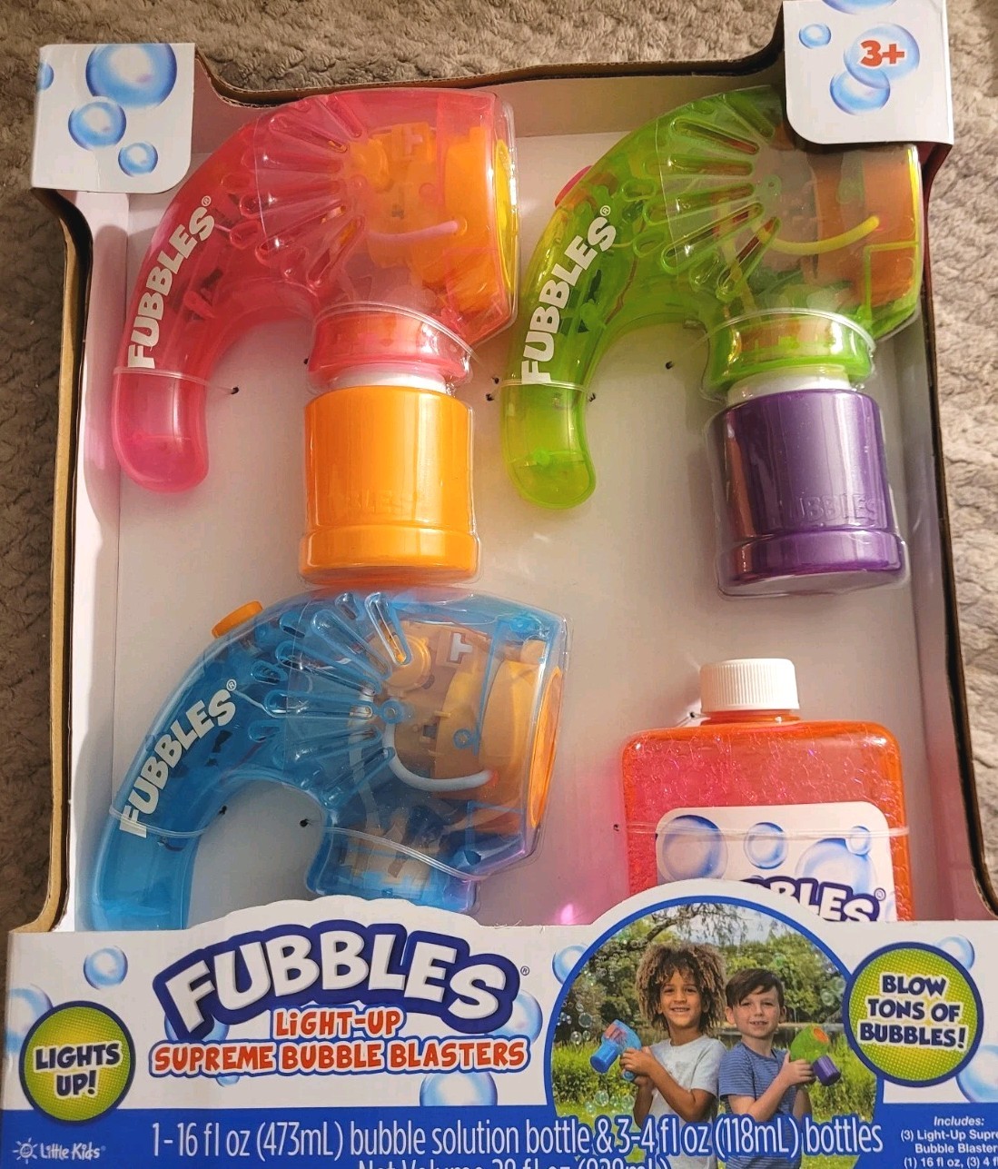 Fubbles Light Up Supreme Bubble Blasters (3) + Bubbles!