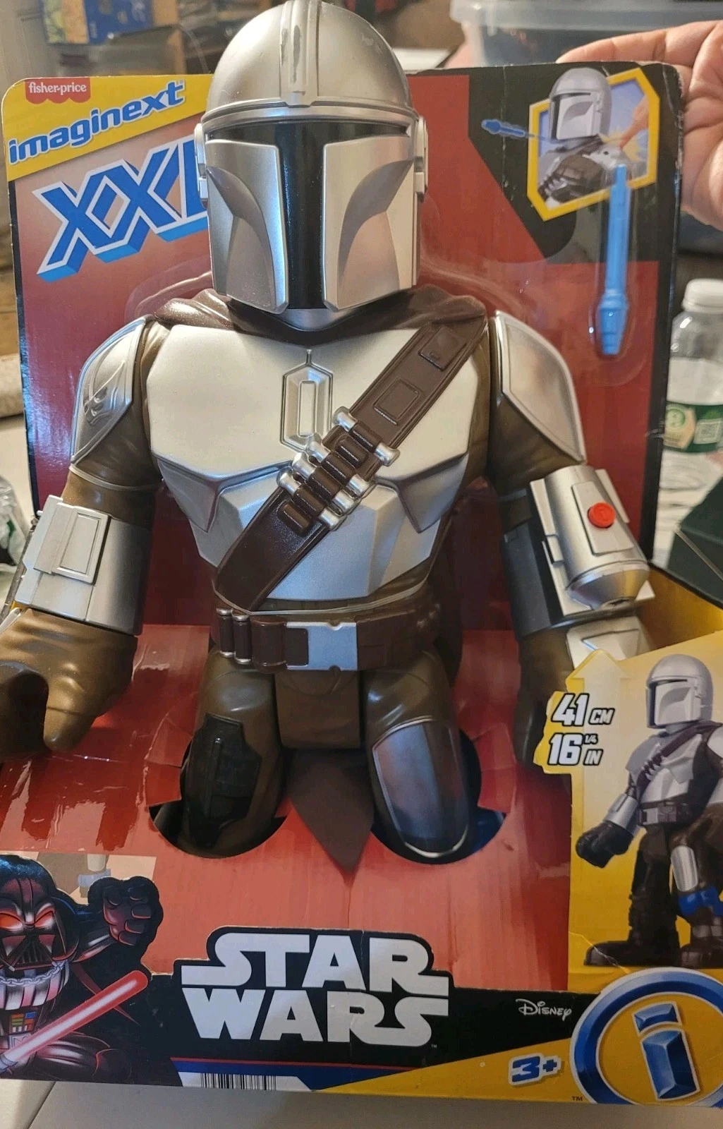 Fisher-Price Imaginext Star Wars Mandalorian Toy with Launcher -