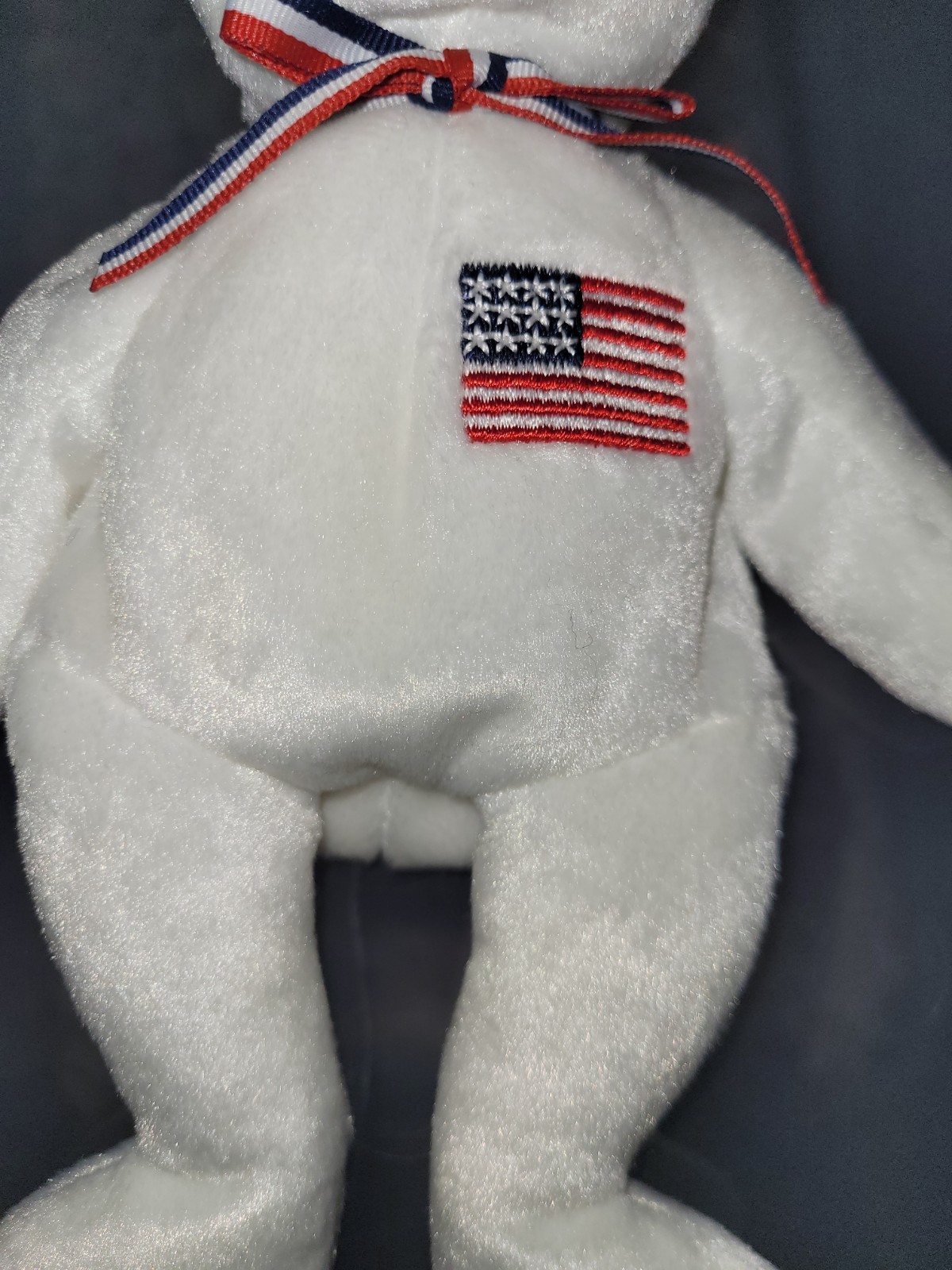 AMERICA the USA Bear (white) ✨️ NEW ✨️VTG TY Beanie Baby Plush 1 - photo 4
