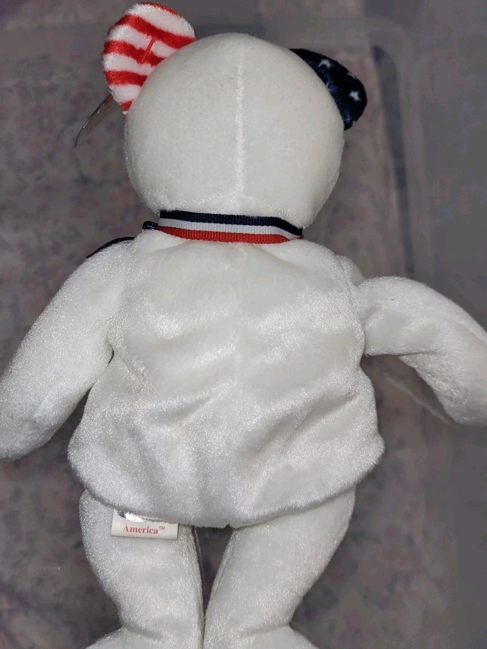 AMERICA the USA Bear (white) ✨️ NEW ✨️VTG TY Beanie Baby Plush 1 - photo 5
