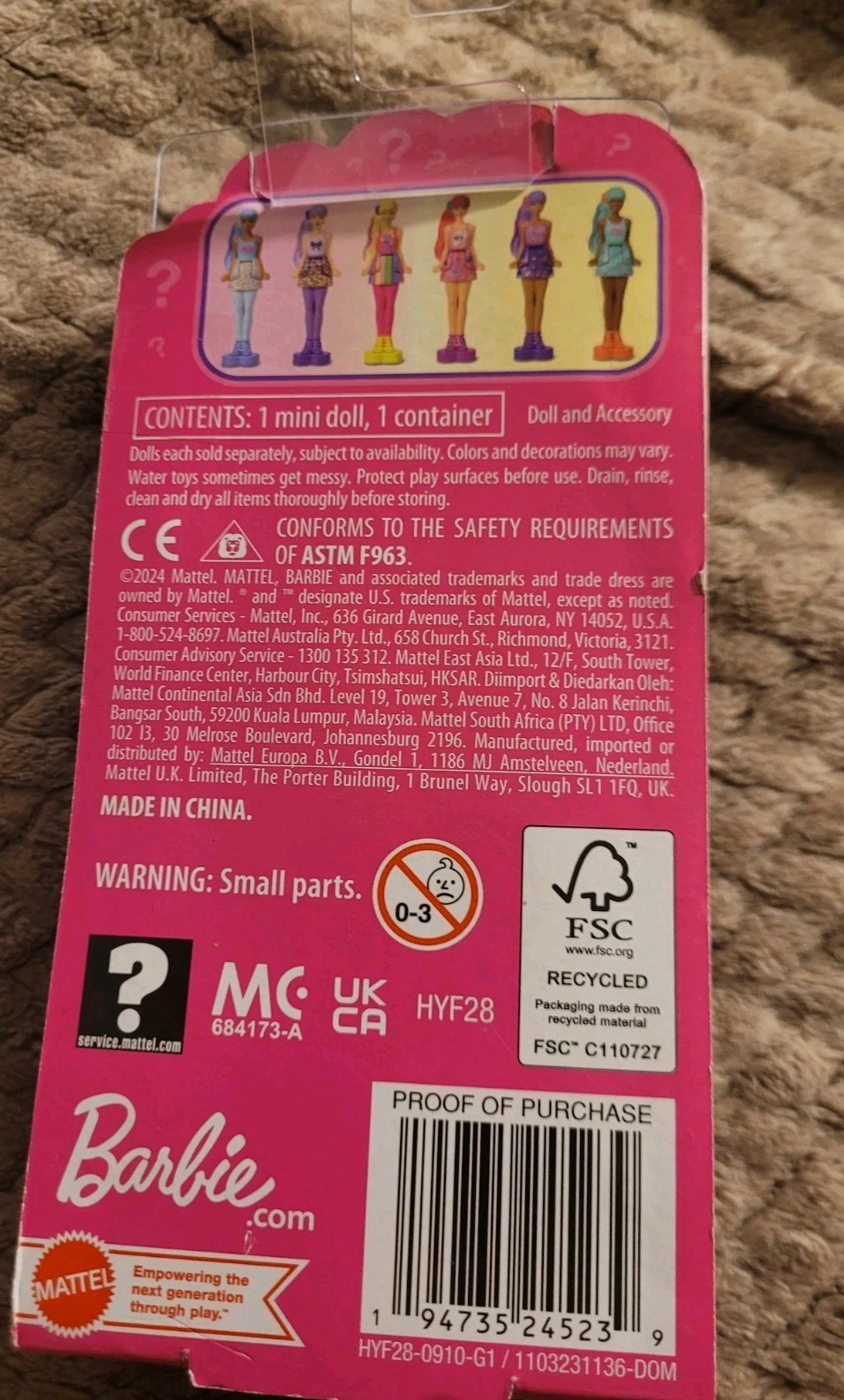 Mini Barbieland Color Reveal Dolls 1.5-Inch Blind Pack NEW! - photo 3