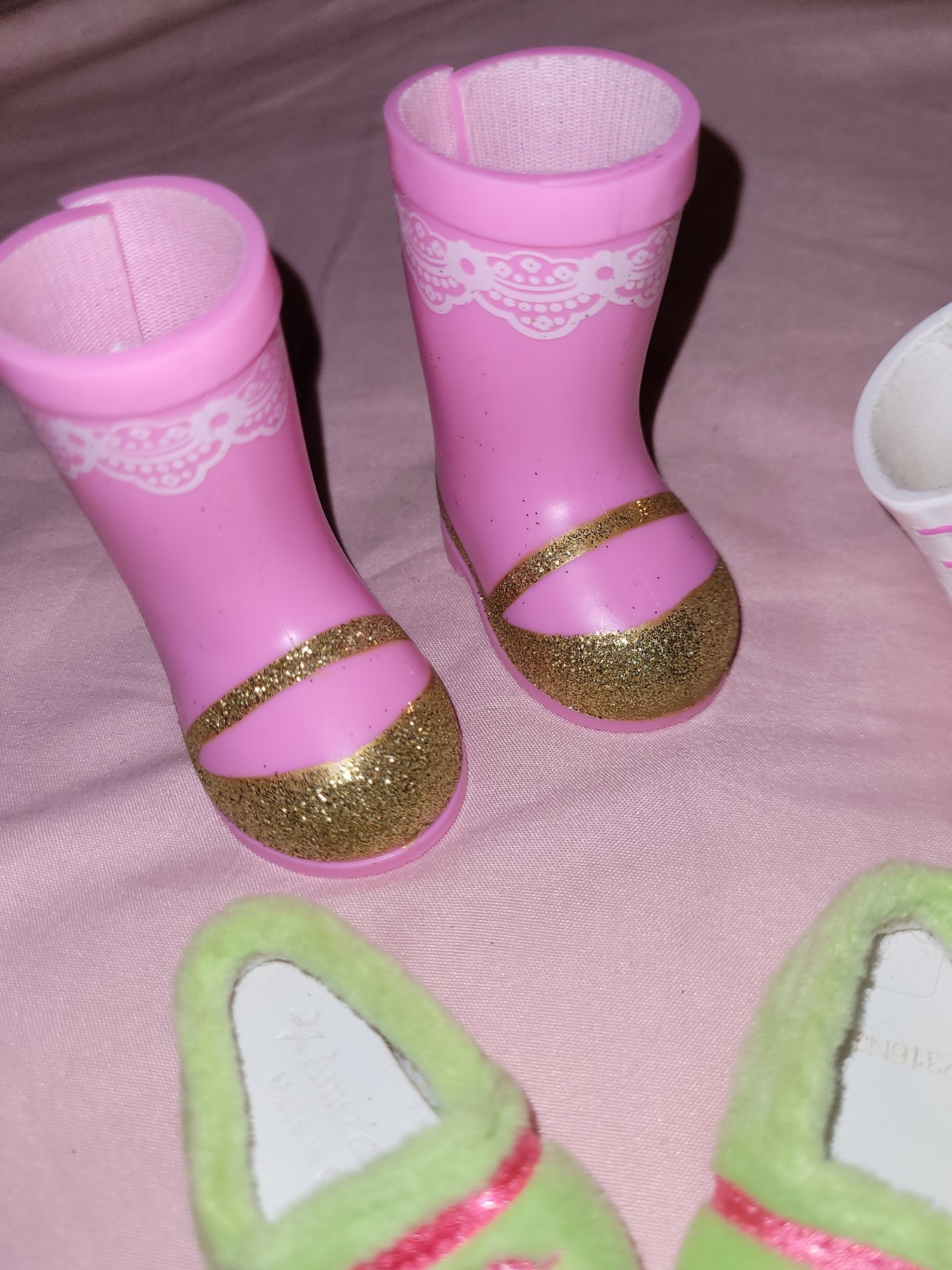 American Girl Doll Wellie Wishers Boots Lot - photo 2