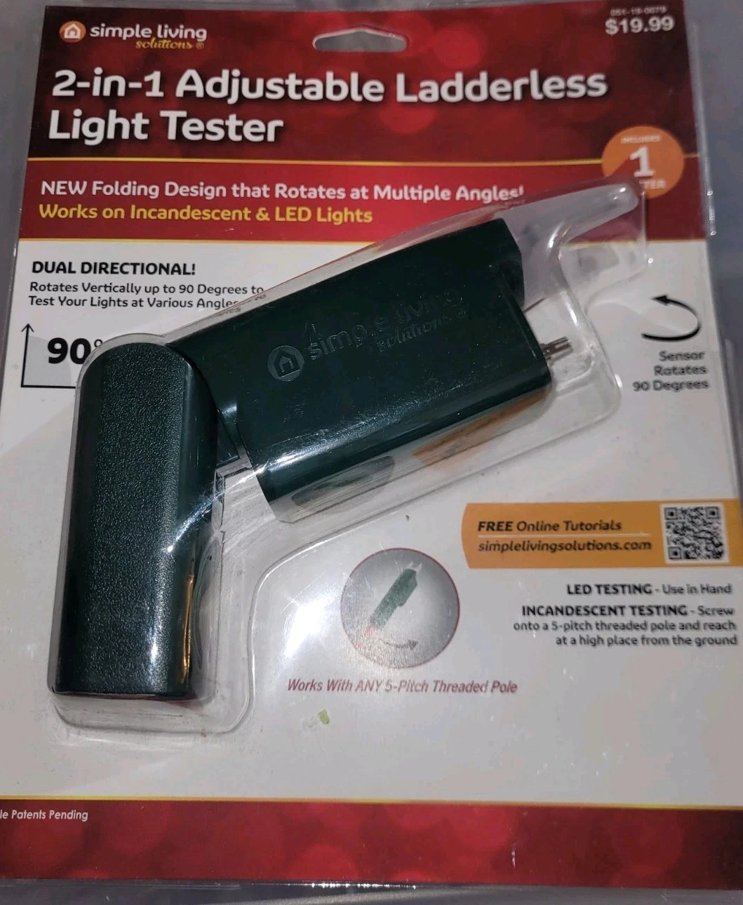2 in 1 Ladderless Christmas Light Tester Incandescent String Lig