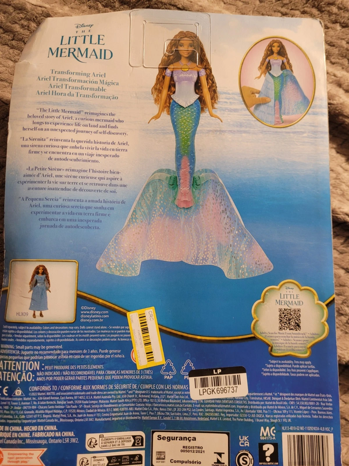 Disney The Little Mermaid 2 in 1 Transforming Ariel NEW!! - photo 5