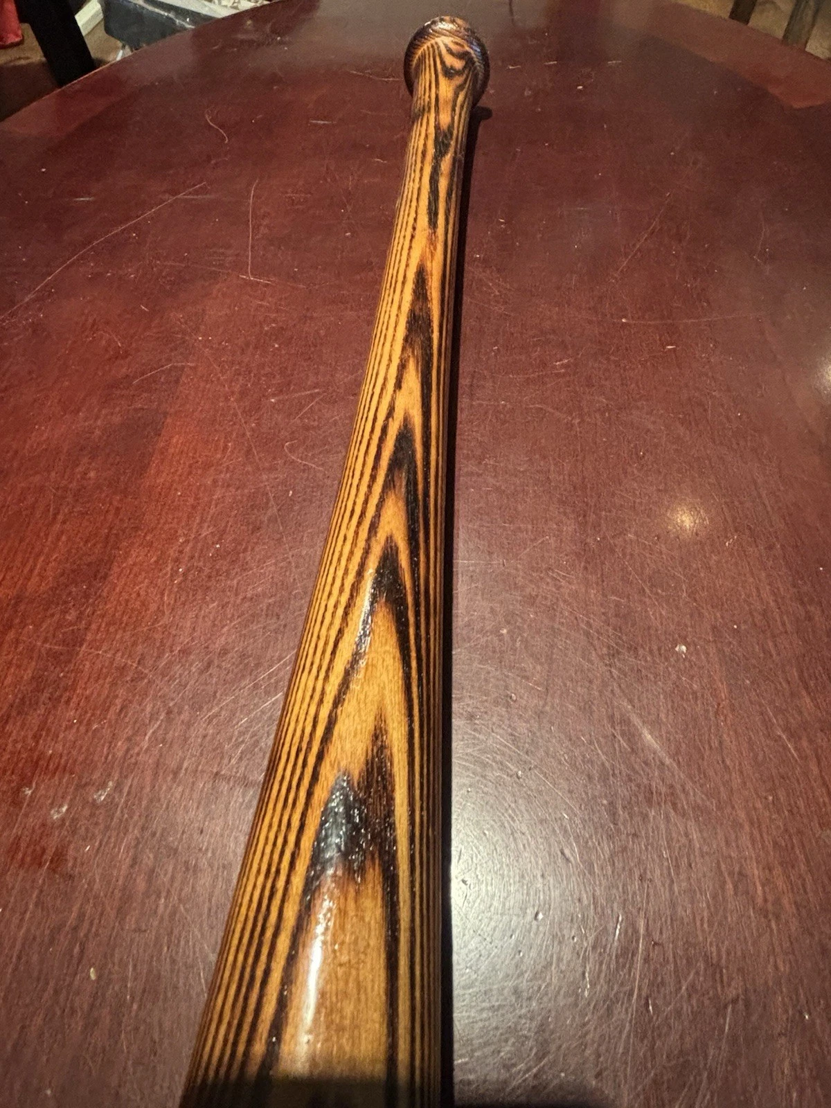 Custom Hand-Burned Tiger Stripe Baseball Bat - Gloss Finish Disp - photo 2