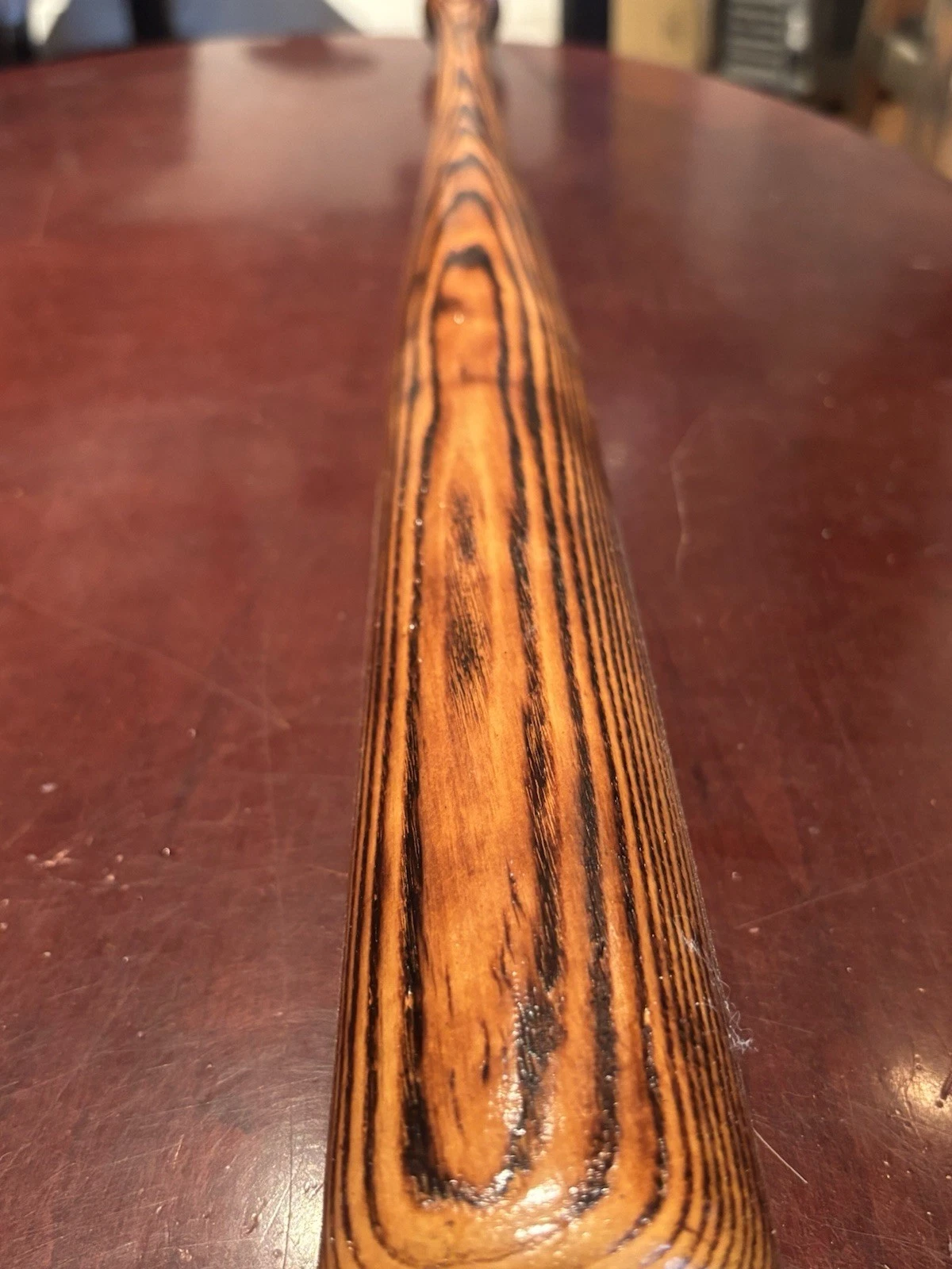 Custom Hand-Burned Tiger Stripe Baseball Bat - Gloss Finish Disp - photo 3