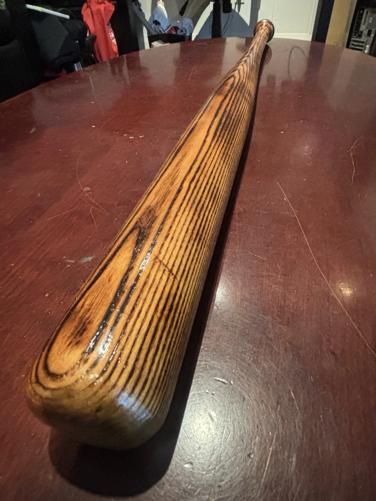 Custom Hand-Burned Tiger Stripe Baseball Bat - Gloss Finish Disp - photo 4