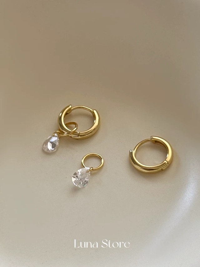 Gold Teardrop Pendants - Minimalist Charms for DIY Jewelry
