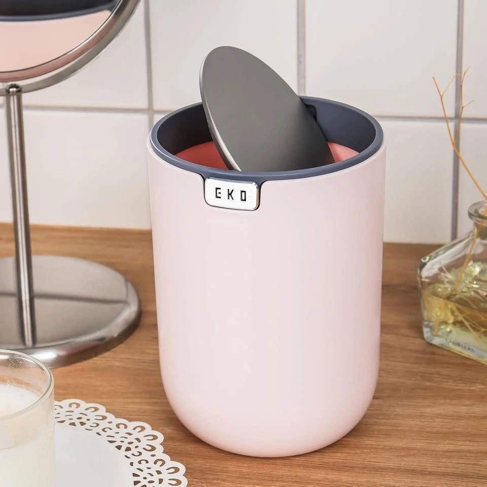 Brand new Pastel Pink mini desktop trash can - photo 2