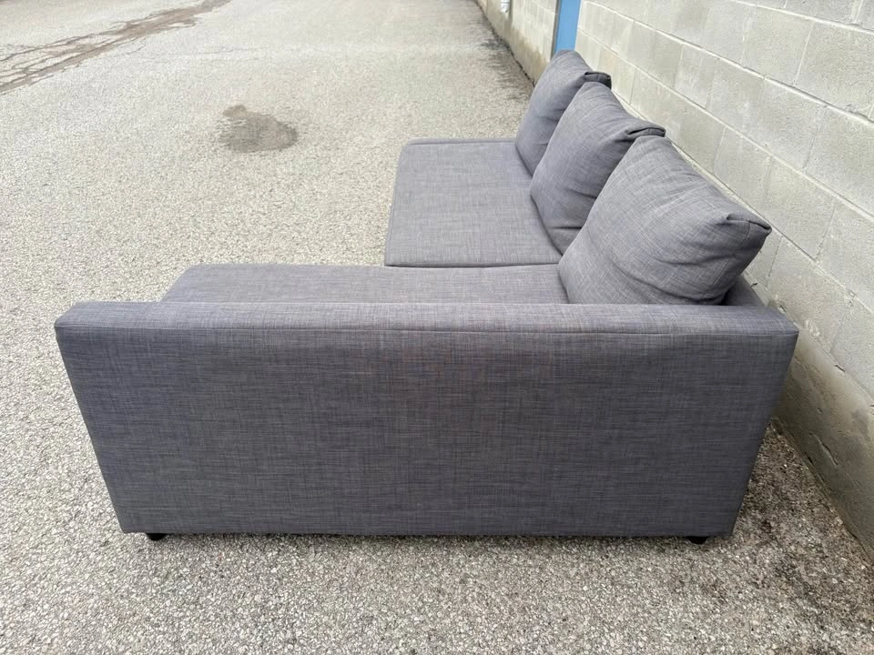 Grey Sectional Sofa Bed with Chaise Storage - Free Delivery - photo 5