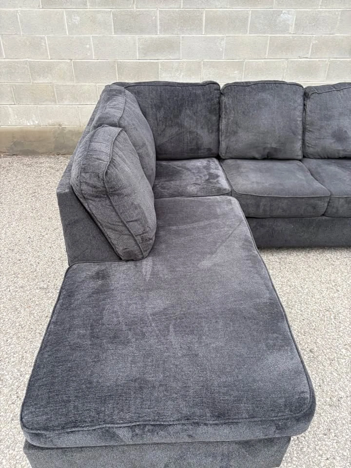 Dark Grey Large Sectional Sofa with Bed - Free Delivery - photo 5
