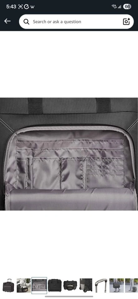Amazon Basics Rolling Bag Laptop Computer Case - photo 2