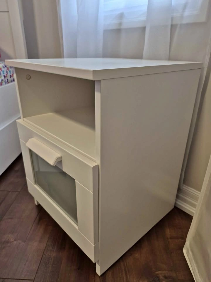 IKEA BRIMNES Nightstand / Side Table - White